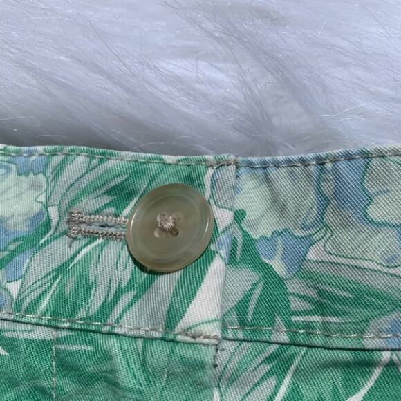 NWOT Gap Green Blue White Flower Shorts Size 2 Summer Spring Vacation Coastal - Picture 5 of 9